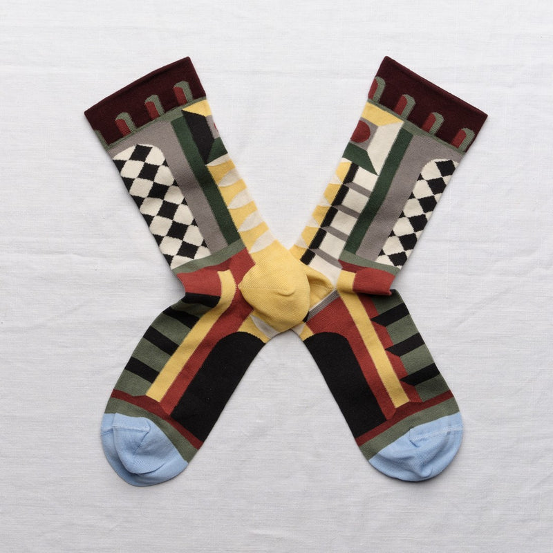 Chaussette Décor Bordeaux