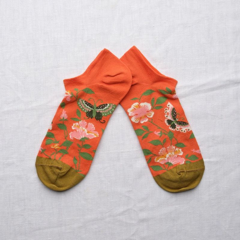 Socquettes Papillon Orange