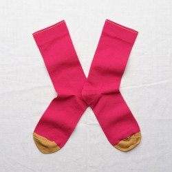 socks - bonne maison -  Plain - Pink - women - men - mixed