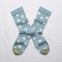 Chaussette Pois Bleue