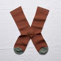 chaussettes - bonne maison -  uni sépia - marron - femme - homme - mixte