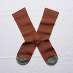 chaussettes - bonne maison -  uni sépia - marron - femme - homme - mixte