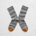 chaussettes - bonne maison -  uni éléphant - gris - femme - homme - mixte
