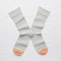 chaussettes - bonne maison -  uni céladon - vert - femme - homme - mixte