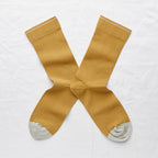 chaussettes - bonne maison -  Uni - Ocre - femme - homme - mixte