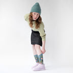 chaussettes - bonne maison -  Fleur - Bleu - femme - homme - mixte