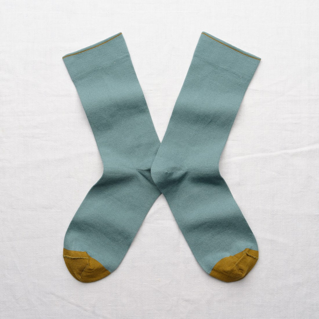chaussettes - bonne maison -  Uni - Bleu - femme - homme - mixte