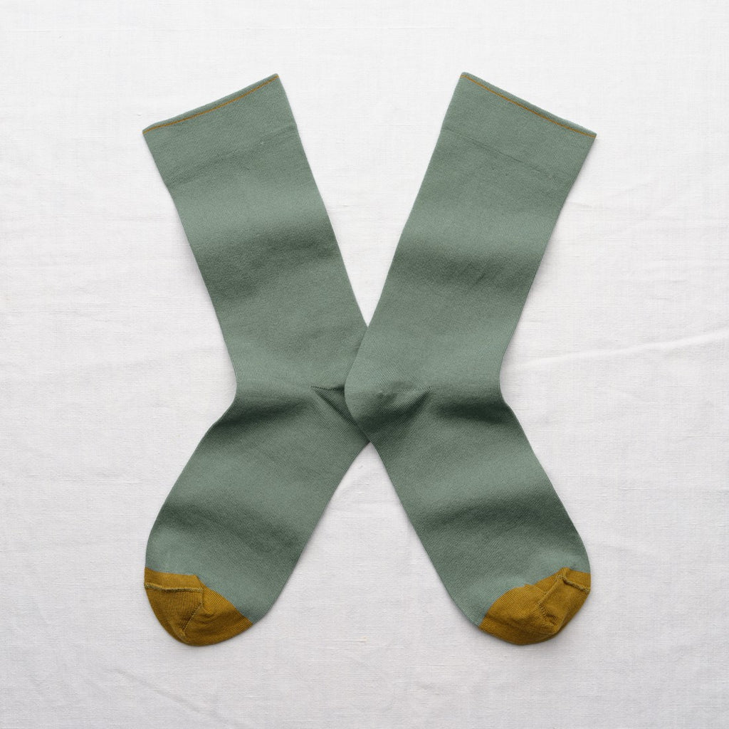 chaussettes - bonne maison -  Uni - Vert - femme - homme - mixte