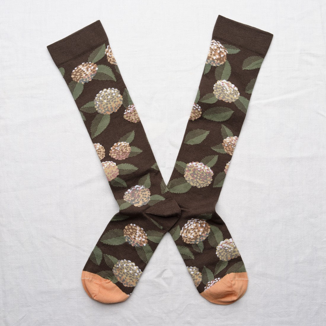 chaussettes - bonne maison -  Hortensia - Marron - femme - homme - mixte