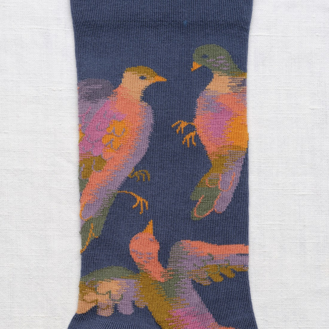 Chaussette Oiseaux Denim