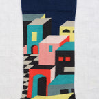 Chaussette Décor Bleu Foncé