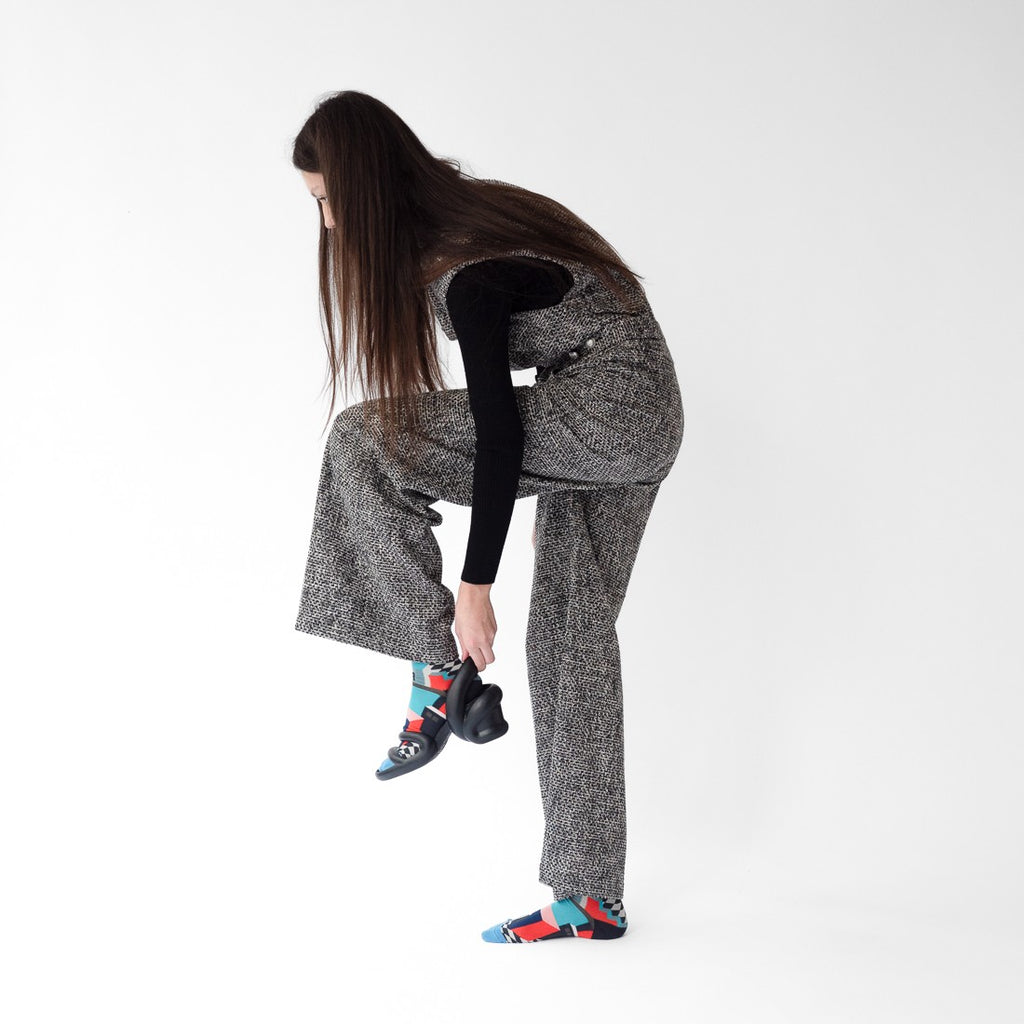 Chaussette Décor Bleu Foncé