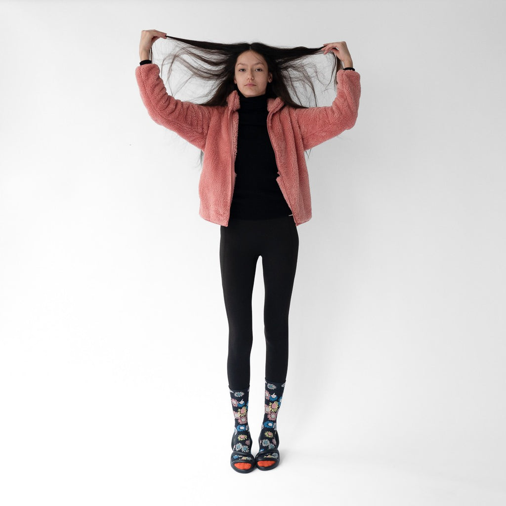 Chaussette Tournesol Ardoise