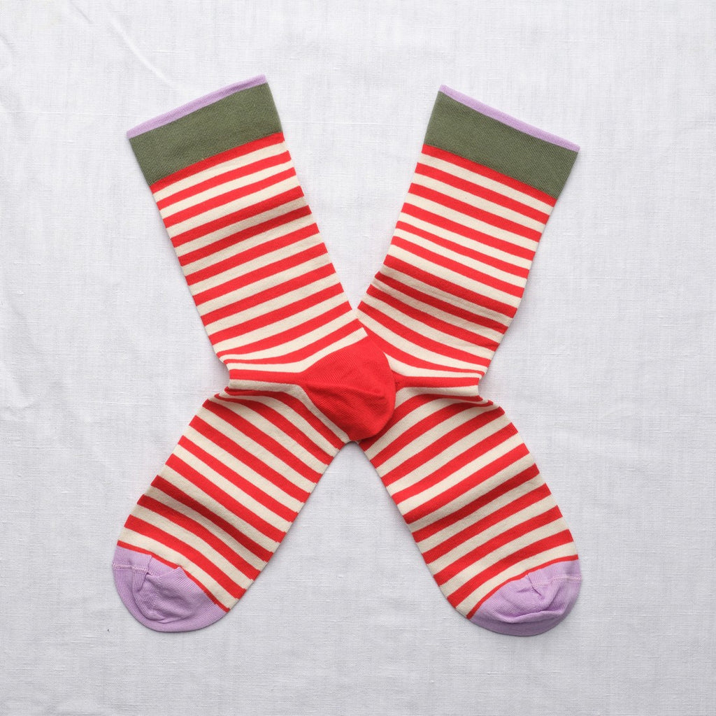Chaussettes Rayures rouges