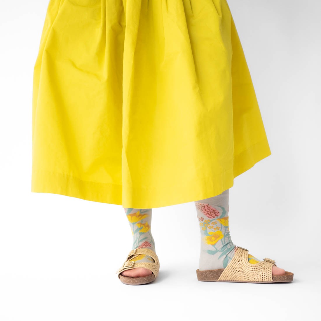 Celadon Flower Socks