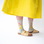Celadon Flower Socks