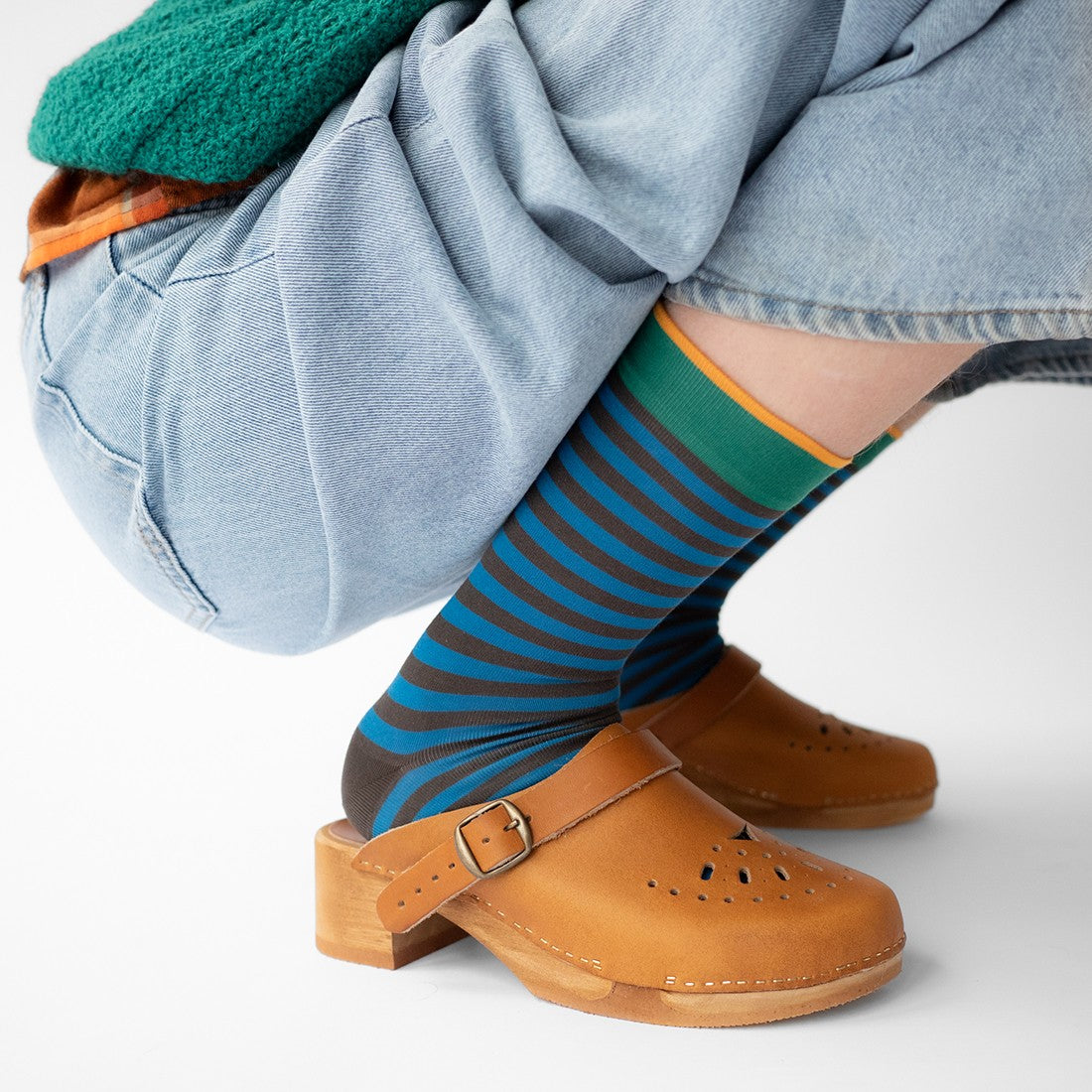 Chaussettes Rayures Terre d'Ombre