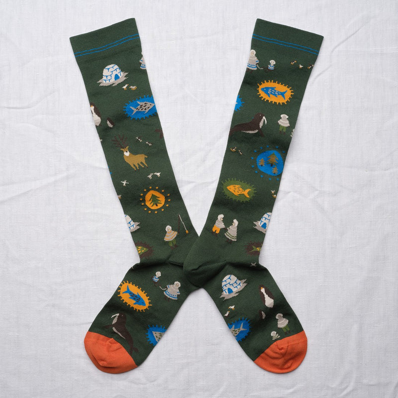 Inuit Knee-Highs - Forest