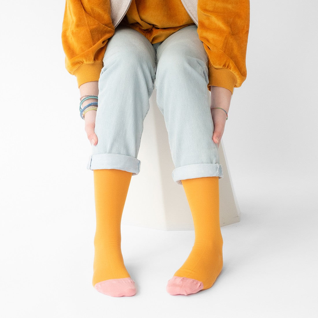 Chaussettes Unies Curcuma