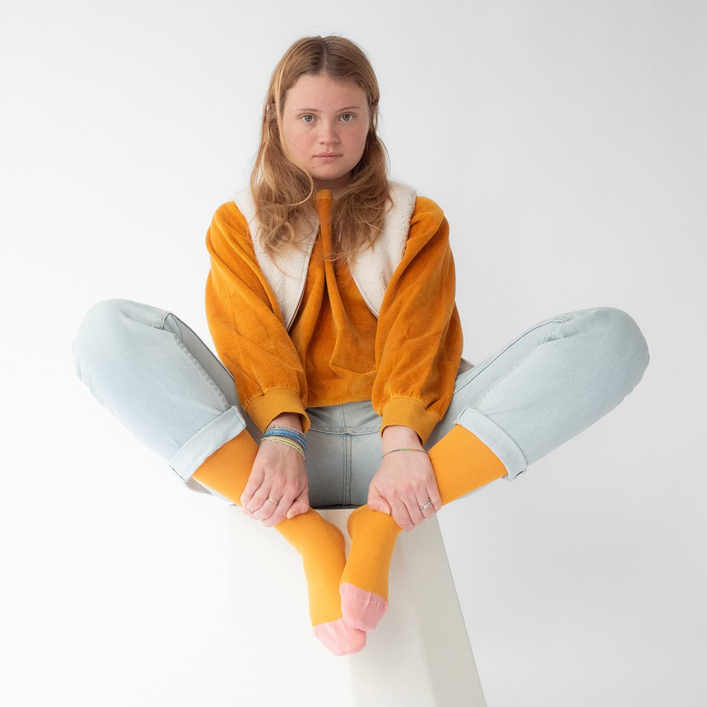 Chaussettes Unies Curcuma