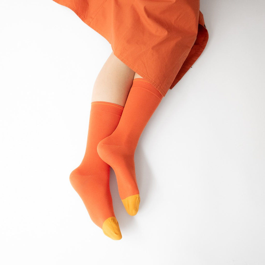 Chaussettes Unies Orange