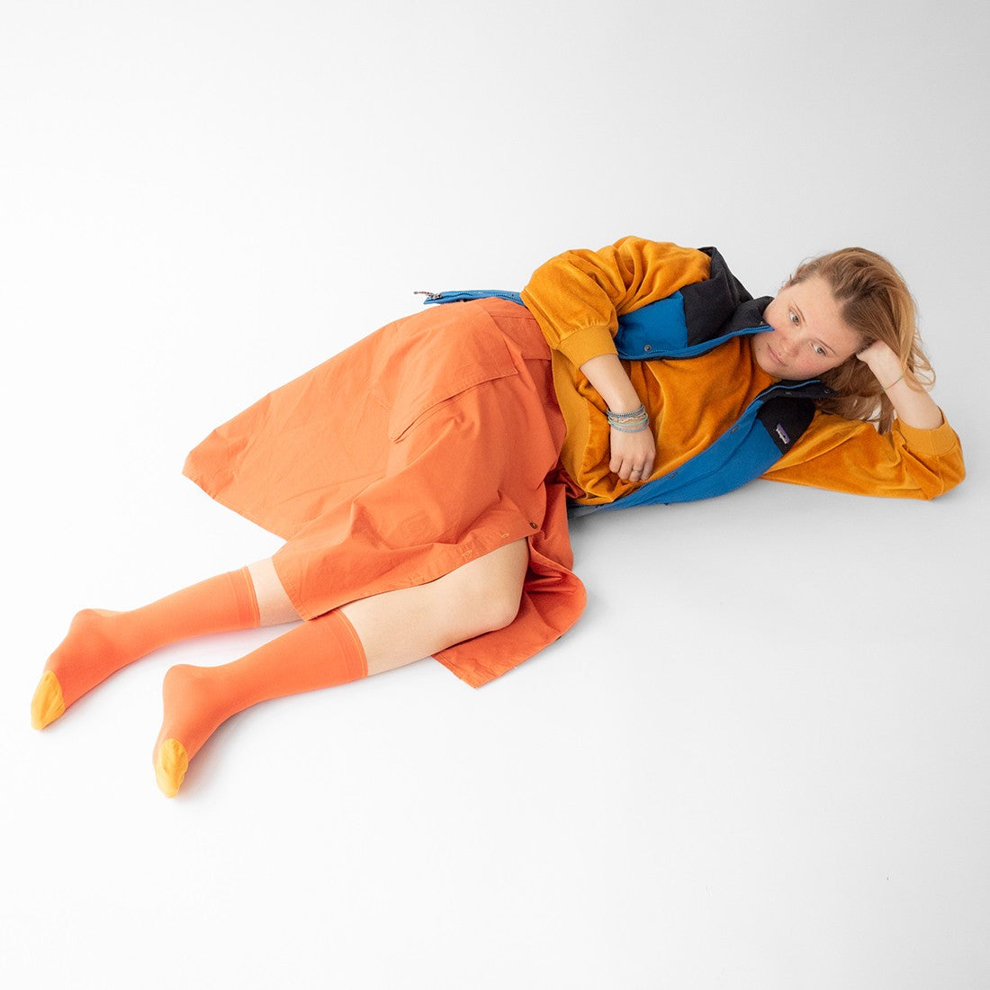 Chaussettes Unies Orange