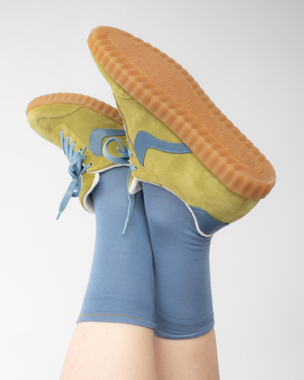 Chaussettes Uni Bleu-Gris