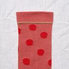 Faded Red Polka Dot Socks