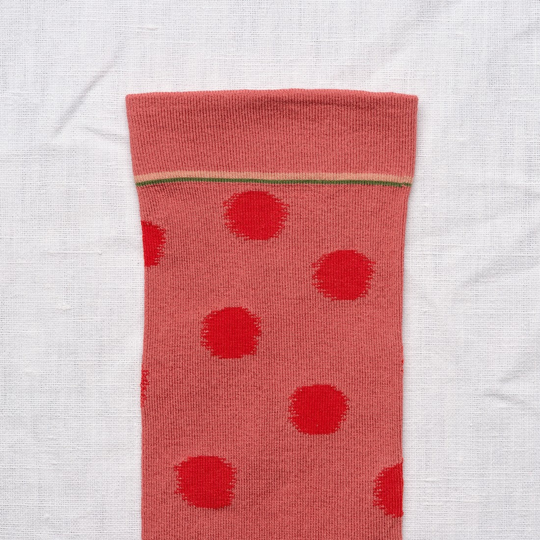 Faded Red Polka Dot Socks