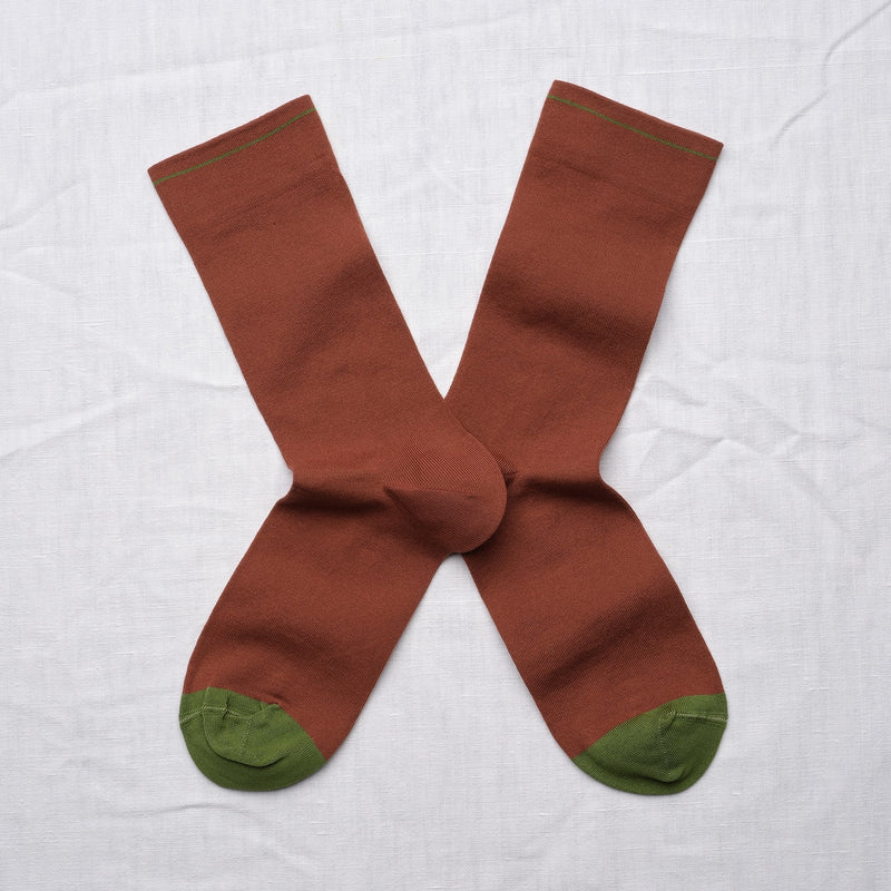 Chaussette Uni Sépia