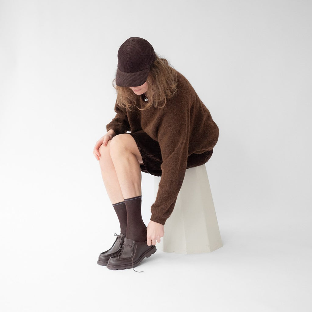 Chaussette Uni Sépia