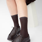 Chaussette Uni Sépia
