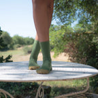 Chaussettes uni cactus